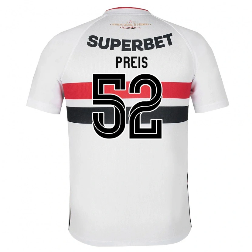 Danxen Criança Camisola Felipe Preis #52 Branco Vermelho Preto Principal 2026/27 Camisa Brasil
