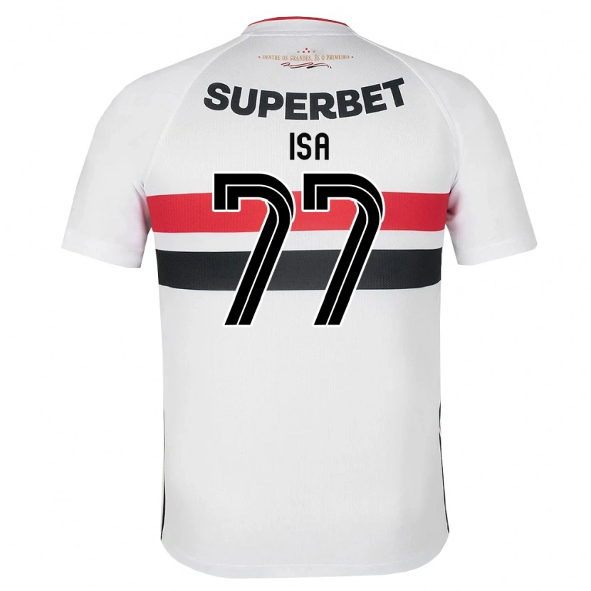 Danxen Criança Camisola Isa #77 Branco Vermelho Preto Principal 2026/27 Camisa Brasil