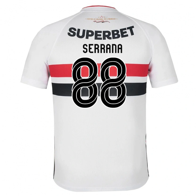 Danxen Criança Camisola Serrana #88 Branco Vermelho Preto Principal 2026/27 Camisa Brasil