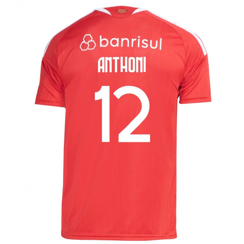 Danxen Criança Camisola Anthoni Spier Souza #12 Vermelho Branco Principal 2026/27 Camisa Brasil
