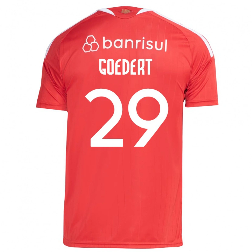 Danxen Criança Camisola Alice Goedert #29 Vermelho Branco Principal 2026/27 Camisa Brasil