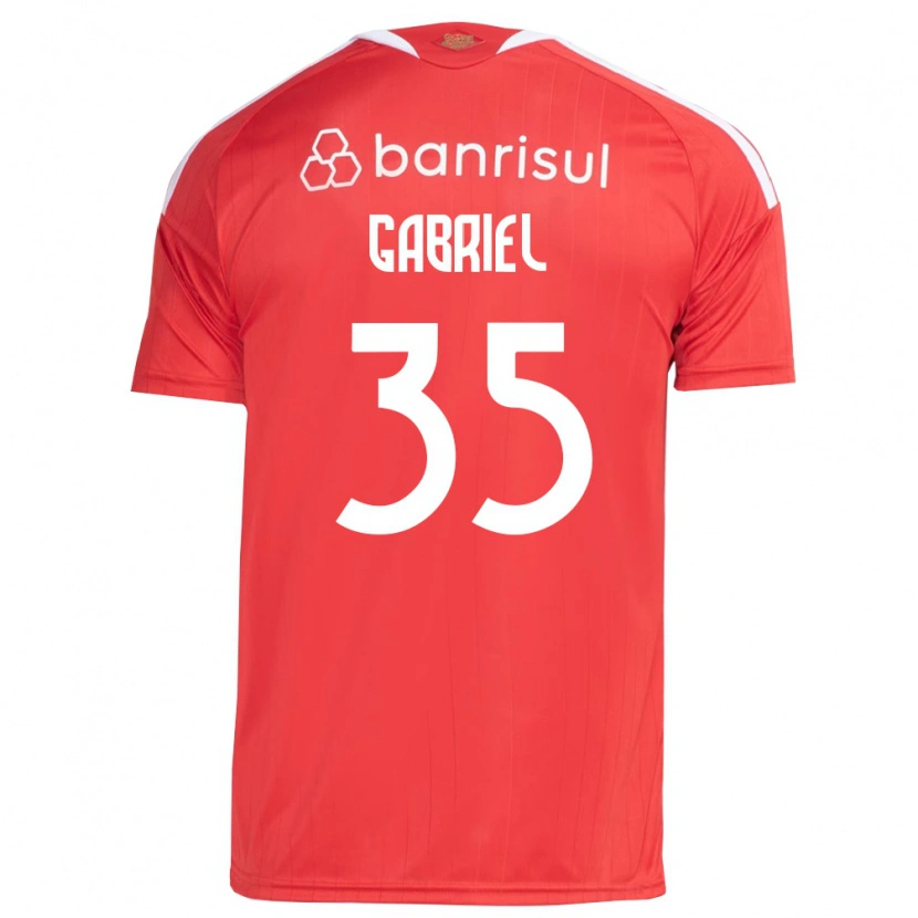 Danxen Criança Camisola Ze Gabriel #35 Vermelho Branco Principal 2026/27 Camisa Brasil
