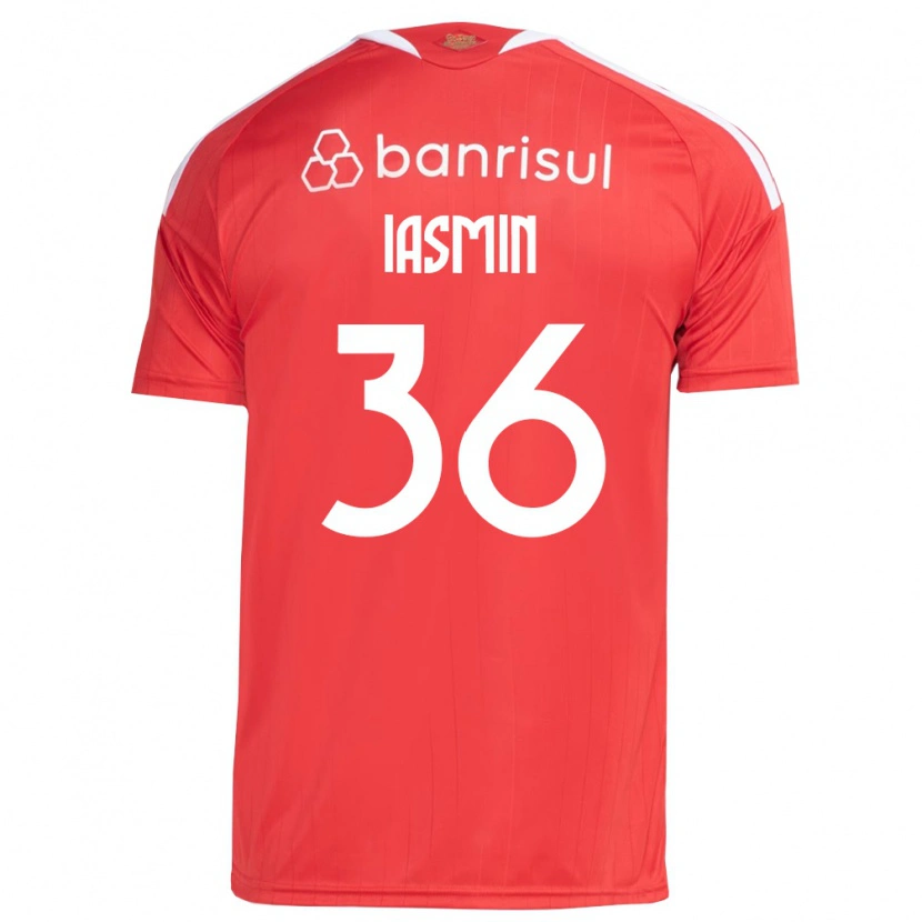 Danxen Criança Camisola Iasmin #36 Vermelho Branco Principal 2026/27 Camisa Brasil