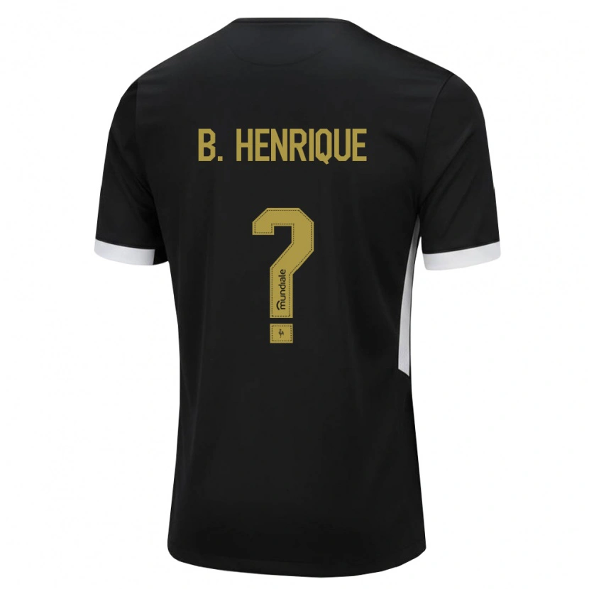Danxen Criança Camisola Bruno Henrique #0 Preto Branco Amarelo Principal 2026/27 Camisa Brasil