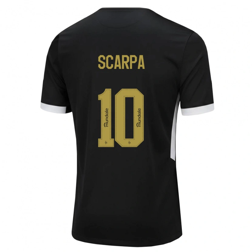 Danxen Criança Camisola Gustavo Scarpa #10 Preto Branco Amarelo Principal 2026/27 Camisa Brasil