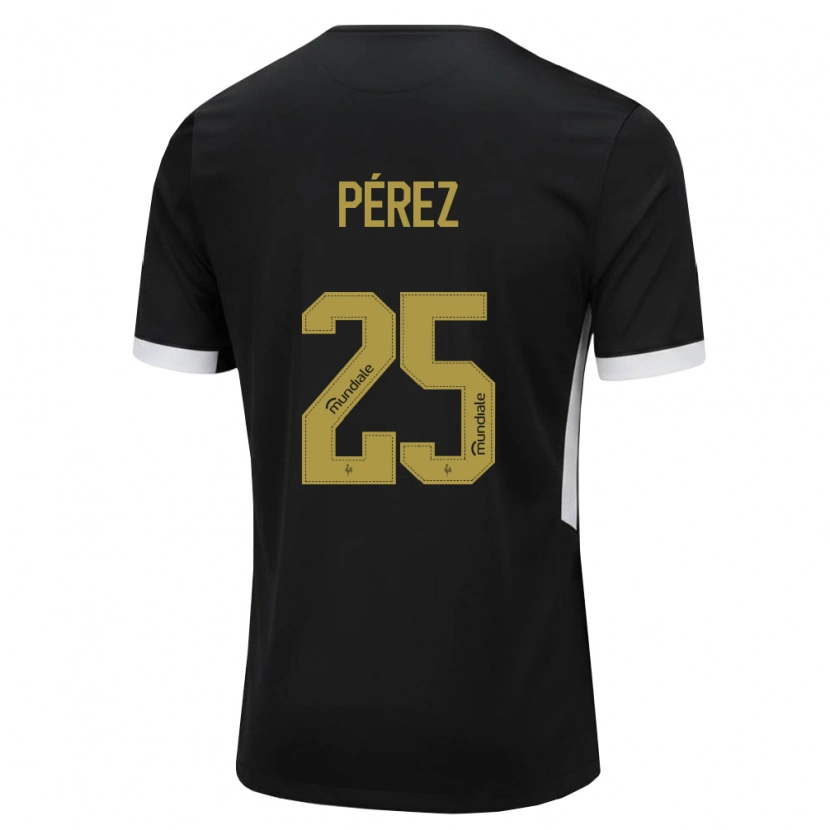 Danxen Criança Camisola Tomás Pérez #25 Preto Branco Amarelo Principal 2026/27 Camisa Brasil