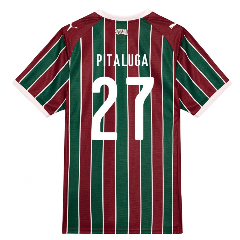 Danxen Criança Camisola Marcelo Pitaluga #27 Verde Borgonha Branco Principal 2026/27 Camisa Brasil