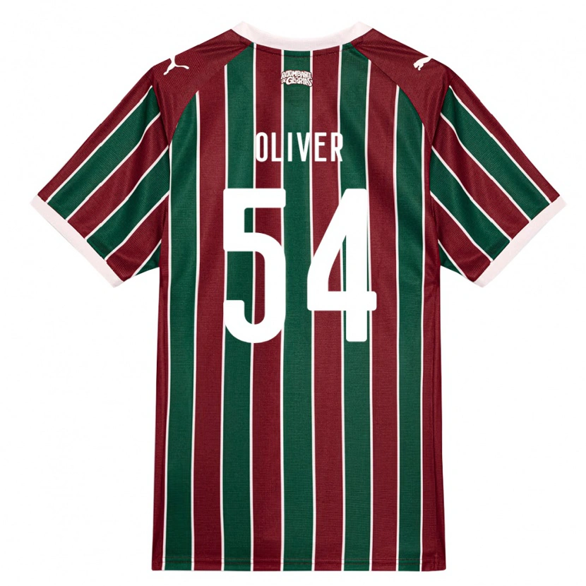 Danxen Criança Camisola Oliver Martins #54 Verde Borgonha Branco Principal 2026/27 Camisa Brasil
