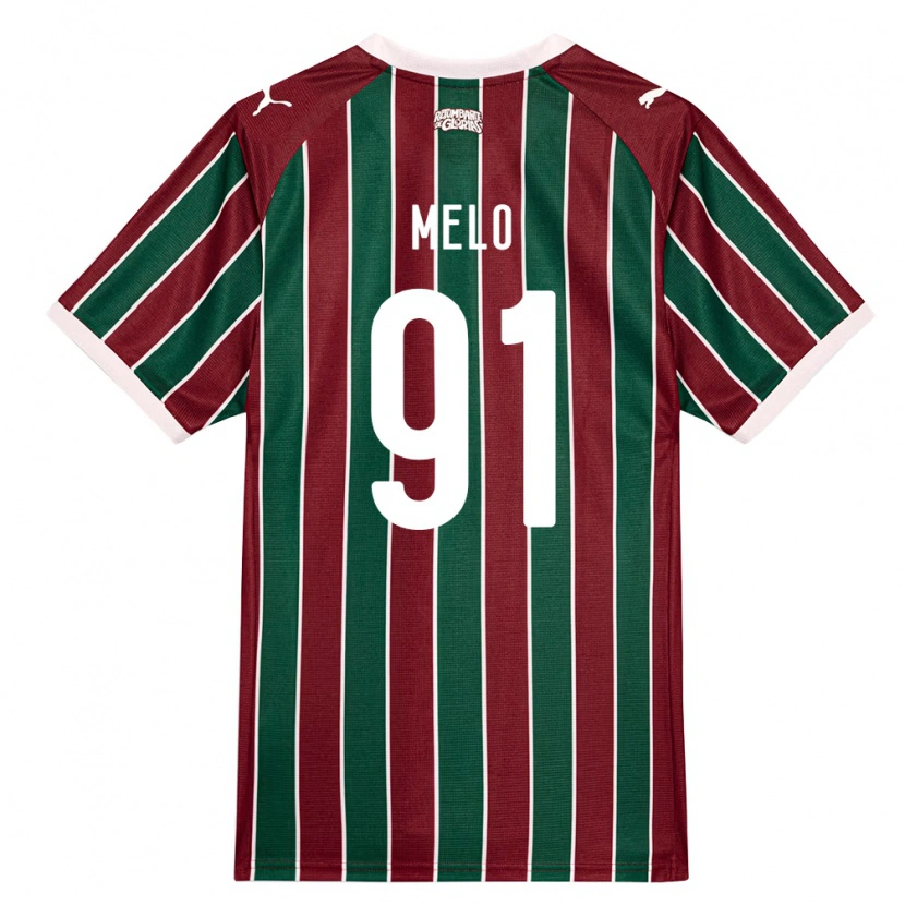 Danxen Criança Camisola Davi Melo #91 Verde Borgonha Branco Principal 2026/27 Camisa Brasil