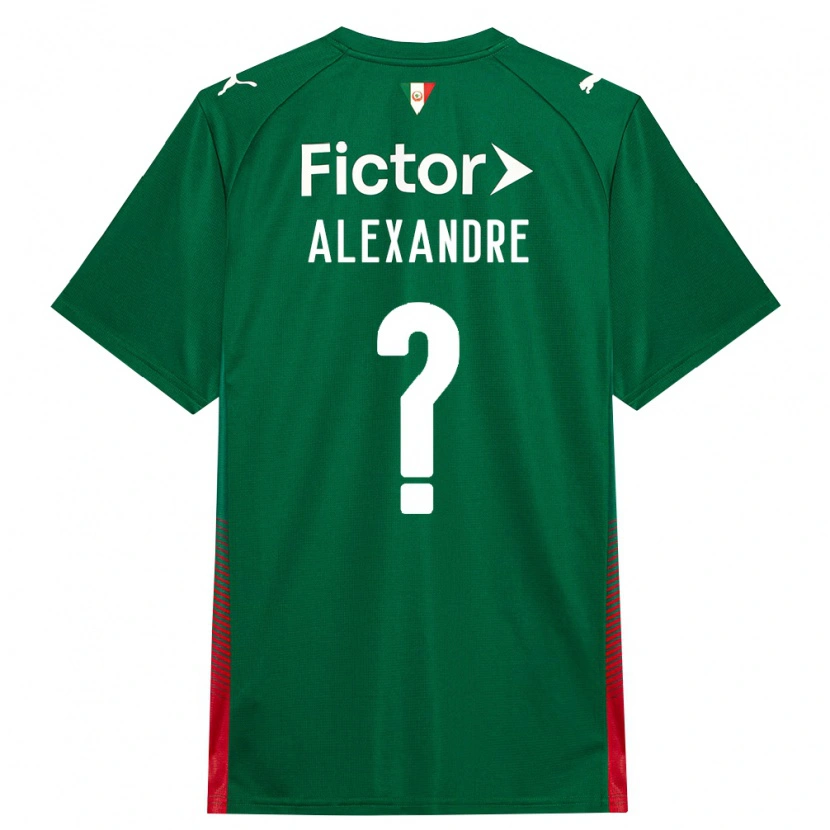 Danxen Criança Camisola Alexandre Gabini Costa #0 Verde Vermelho Branco Principal 2026/27 Camisa Brasil