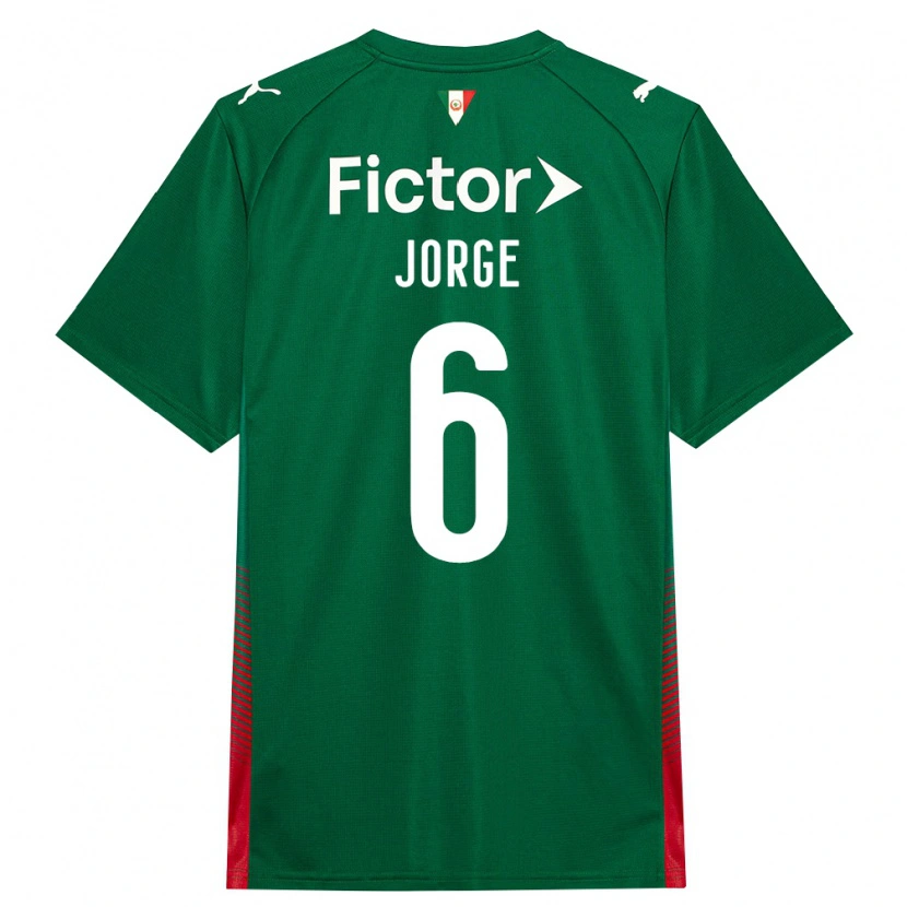 Danxen Criança Camisola Jorge #6 Verde Vermelho Branco Principal 2026/27 Camisa Brasil