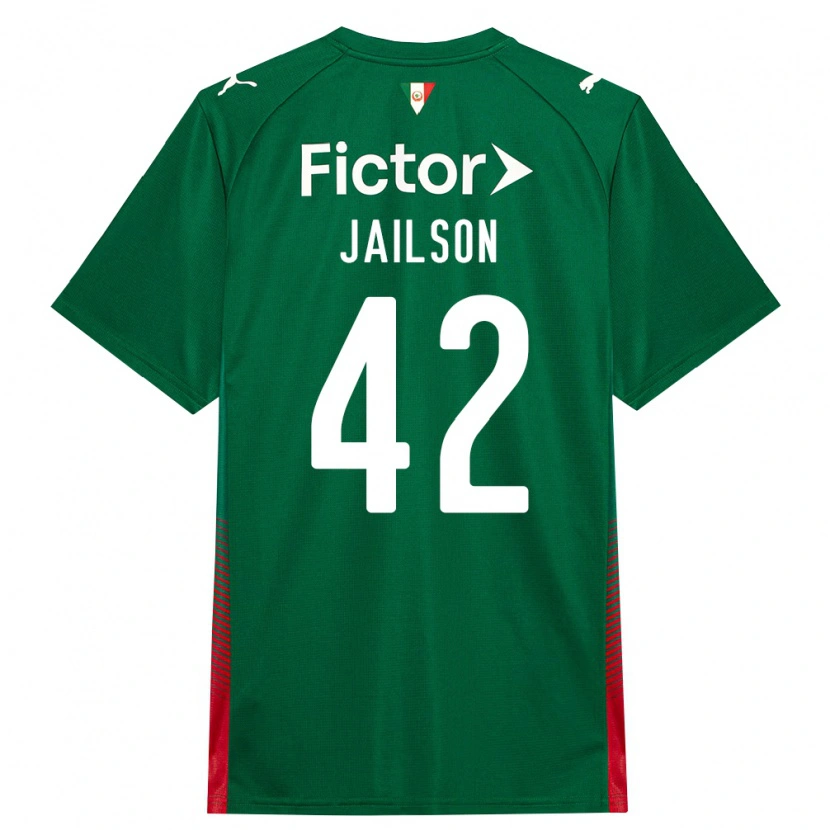 Danxen Criança Camisola Jailson #42 Verde Vermelho Branco Principal 2026/27 Camisa Brasil