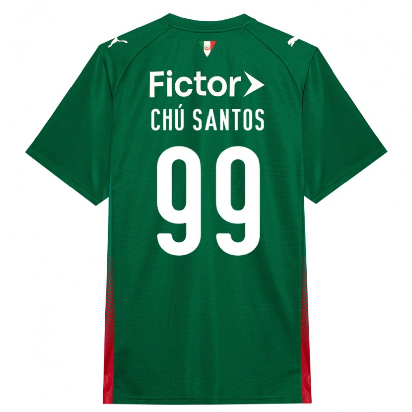Danxen Criança Camisola Chú Santos #99 Verde Vermelho Branco Principal 2026/27 Camisa Brasil
