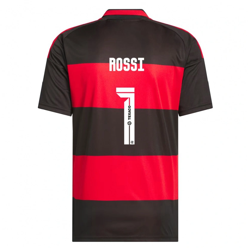 Danxen Criança Camisola Agustín Rossi #1 Vermelho Preto Branco Principal 2026/27 Camisa Brasil