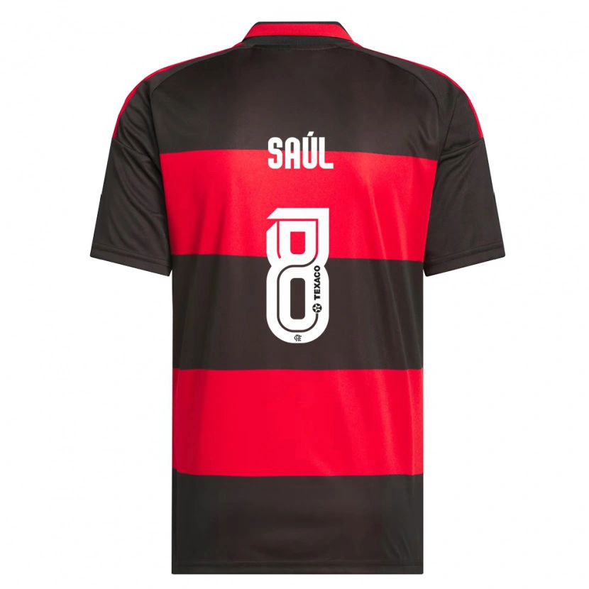 Danxen Criança Camisola Saúl Ñíguez #8 Vermelho Preto Branco Principal 2026/27 Camisa Brasil