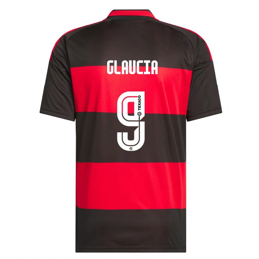 Danxen Criança Camisola Glaucia #9 Vermelho Preto Branco Principal 2026/27 Camisa Brasil
