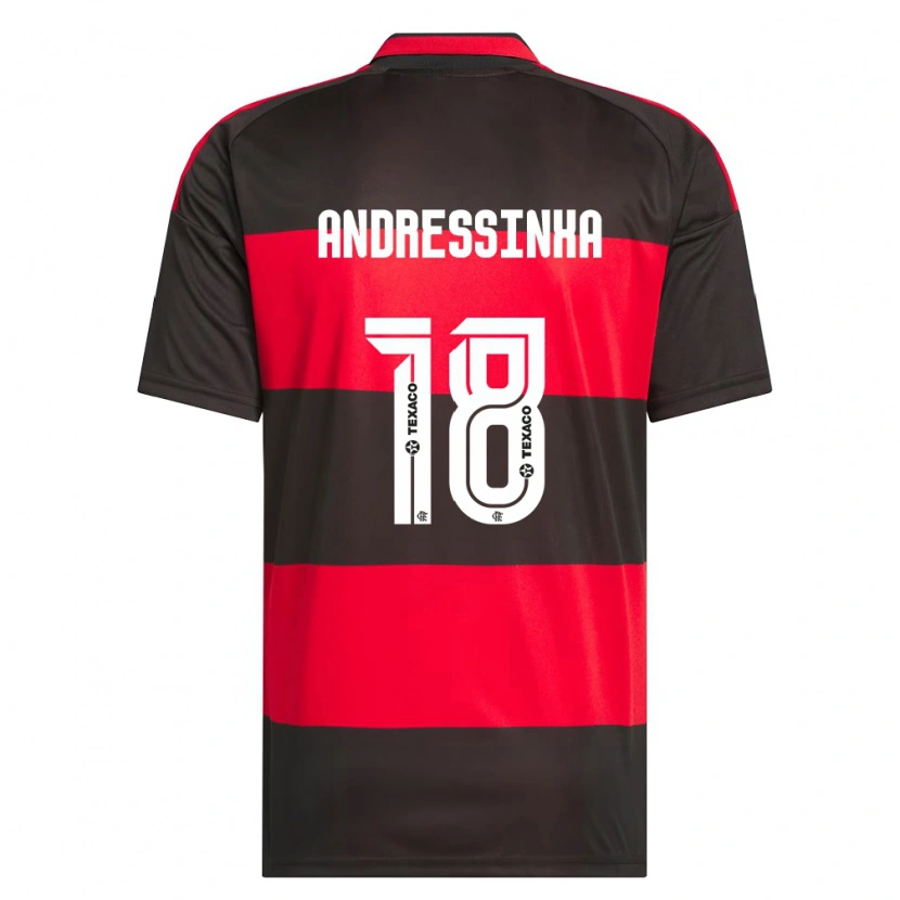Danxen Criança Camisola Andressinha #18 Vermelho Preto Branco Principal 2026/27 Camisa Brasil
