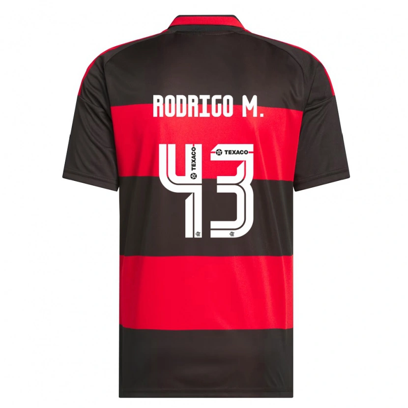 Danxen Criança Camisola Rodrigo Muniz #43 Vermelho Preto Branco Principal 2026/27 Camisa Brasil