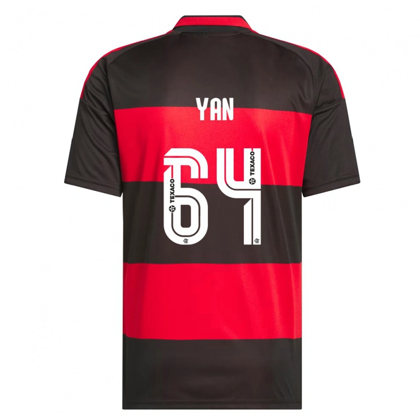 Danxen Criança Camisola Wallace Yan #64 Vermelho Preto Branco Principal 2026/27 Camisa Brasil