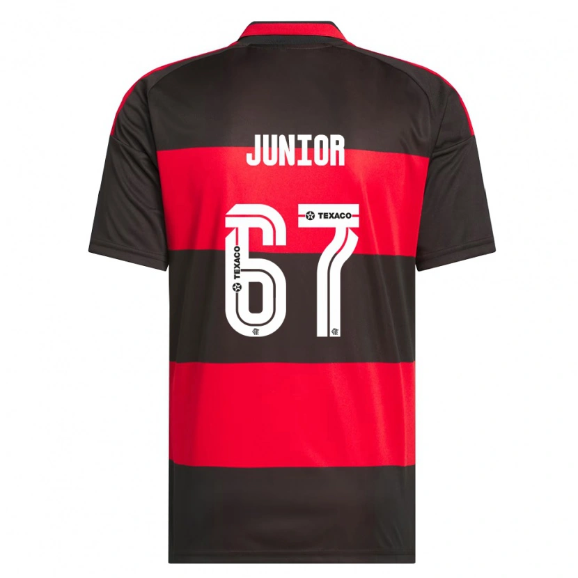 Danxen Criança Camisola Kaio Junior #67 Vermelho Preto Branco Principal 2026/27 Camisa Brasil