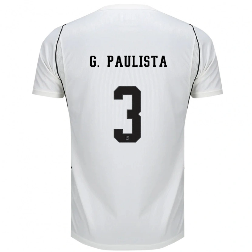 Danxen Criança Camisola Gabriel Paulista #3 Branco Preto Vermelho Principal 2026/27 Camisa Brasil