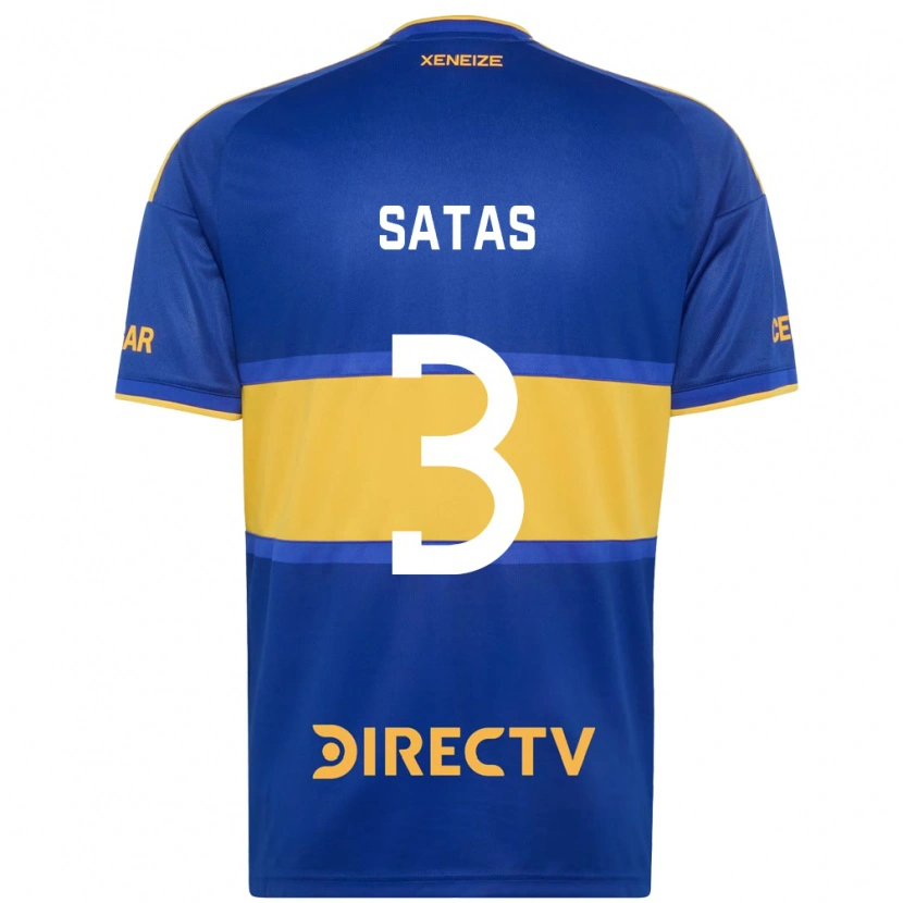 Danxen Criança Camisola Matías Satas #3 Azul Real Amarelo Principal 2026/27 Camisa Brasil