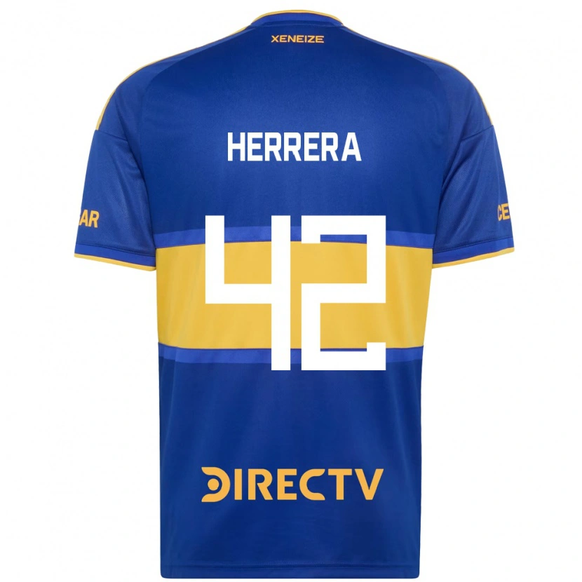 Danxen Criança Camisola Facundo Herrera #42 Azul Real Amarelo Principal 2026/27 Camisa Brasil