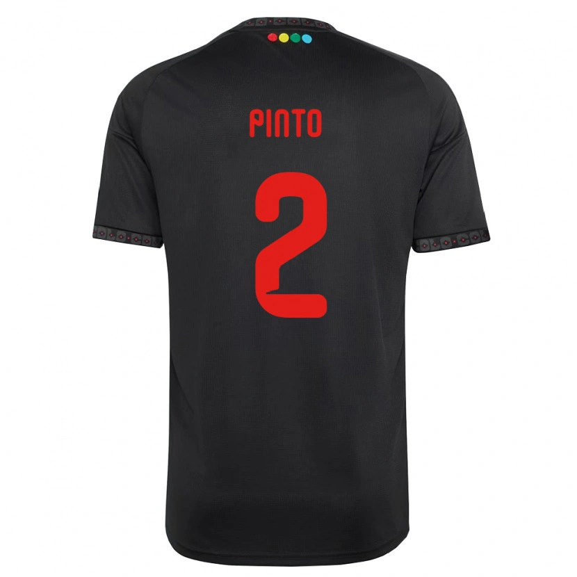 Danxen Criança Camisola Matías Pinto #2 Preto Vermelho Alternativa 2026/27 Camisa Brasil