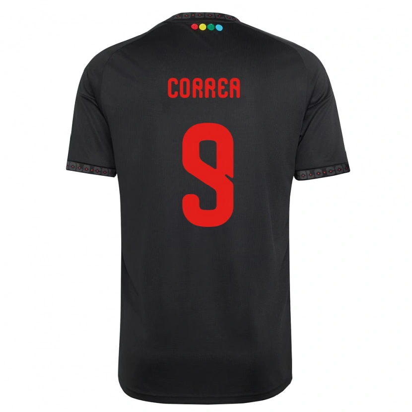 Danxen Criança Camisola Javier Correa #9 Preto Vermelho Alternativa 2026/27 Camisa Brasil