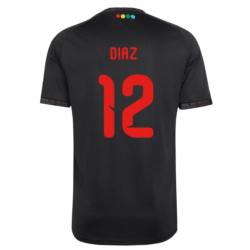 Danxen Criança Camisola Javiera Díaz #12 Preto Vermelho Alternativa 2026/27 Camisa Brasil