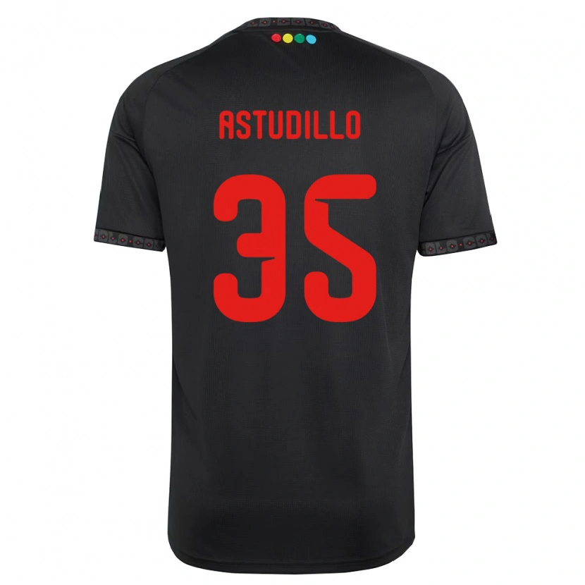 Danxen Criança Camisola Jerall Astudillo #35 Preto Vermelho Alternativa 2026/27 Camisa Brasil