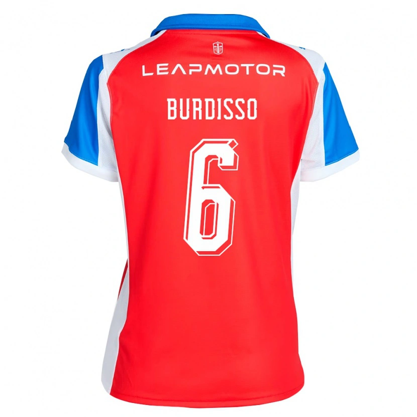 Danxen Criança Camisola Guillermo Burdisso #6 Vermelho Azul Alternativa 2026/27 Camisa Brasil