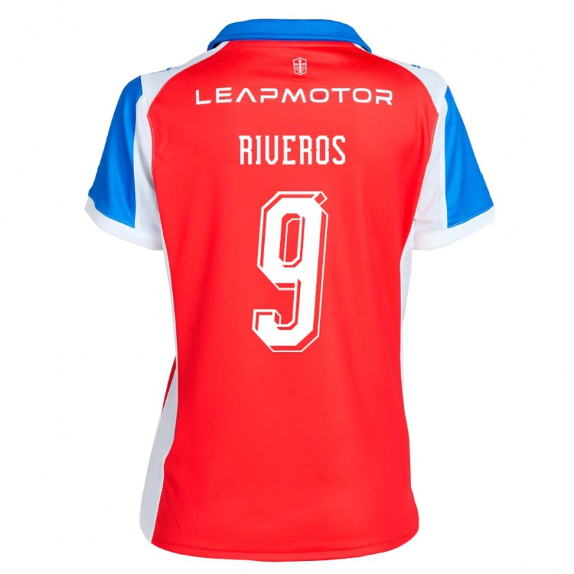 Danxen Criança Camisola Amaro Riveros #9 Vermelho Azul Alternativa 2026/27 Camisa Brasil