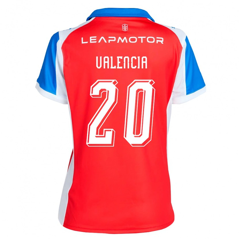 Danxen Criança Camisola Jhojan Valencia #20 Vermelho Azul Alternativa 2026/27 Camisa Brasil