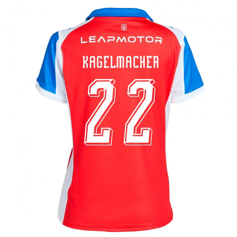 Danxen Criança Camisola Gary Kagelmacher #22 Vermelho Azul Alternativa 2026/27 Camisa Brasil