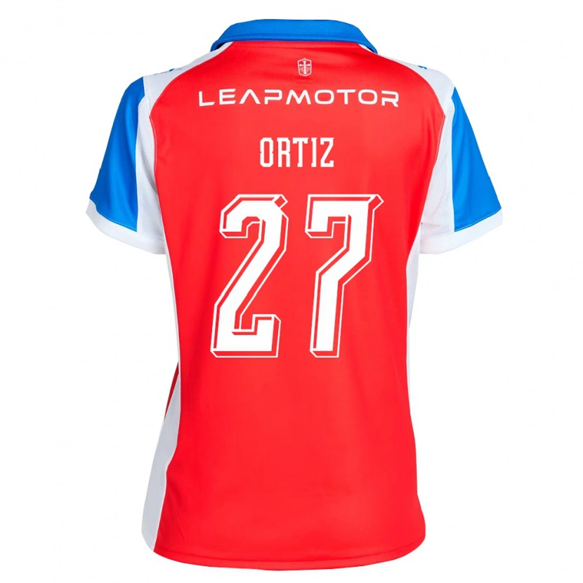 Danxen Criança Camisola Jorge Ortiz #27 Vermelho Azul Alternativa 2026/27 Camisa Brasil