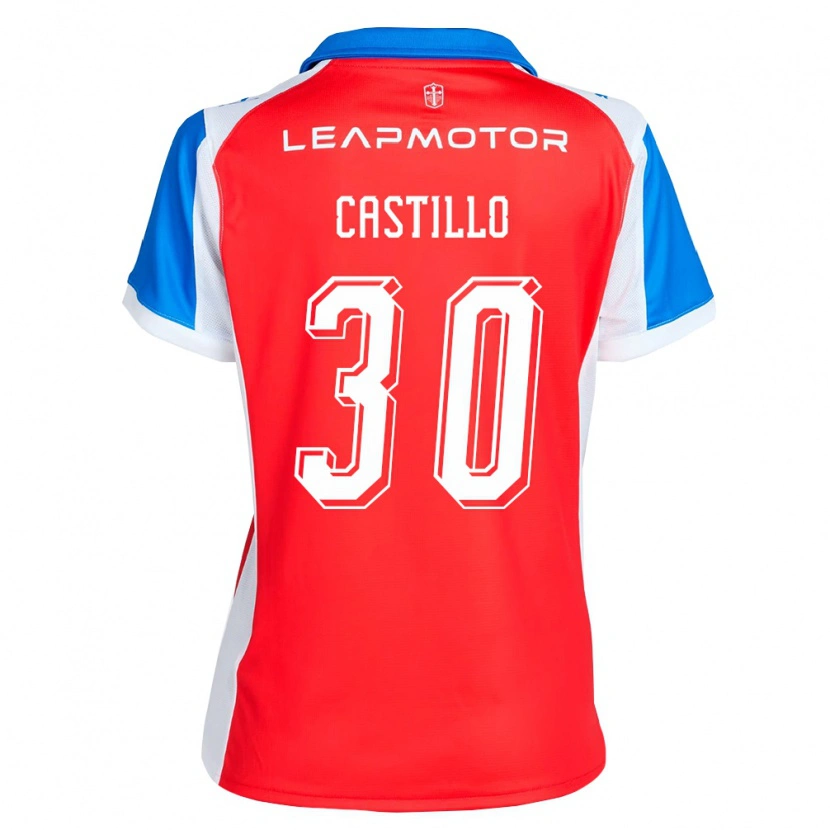 Danxen Criança Camisola Nicolas Castillo #30 Vermelho Azul Alternativa 2026/27 Camisa Brasil
