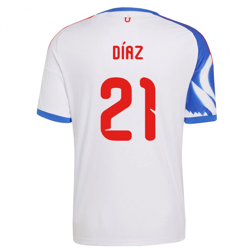 Danxen Criança Camisola Marcelo Díaz #21 Branco Azul Marinho Alternativa 2026/27 Camisa Brasil