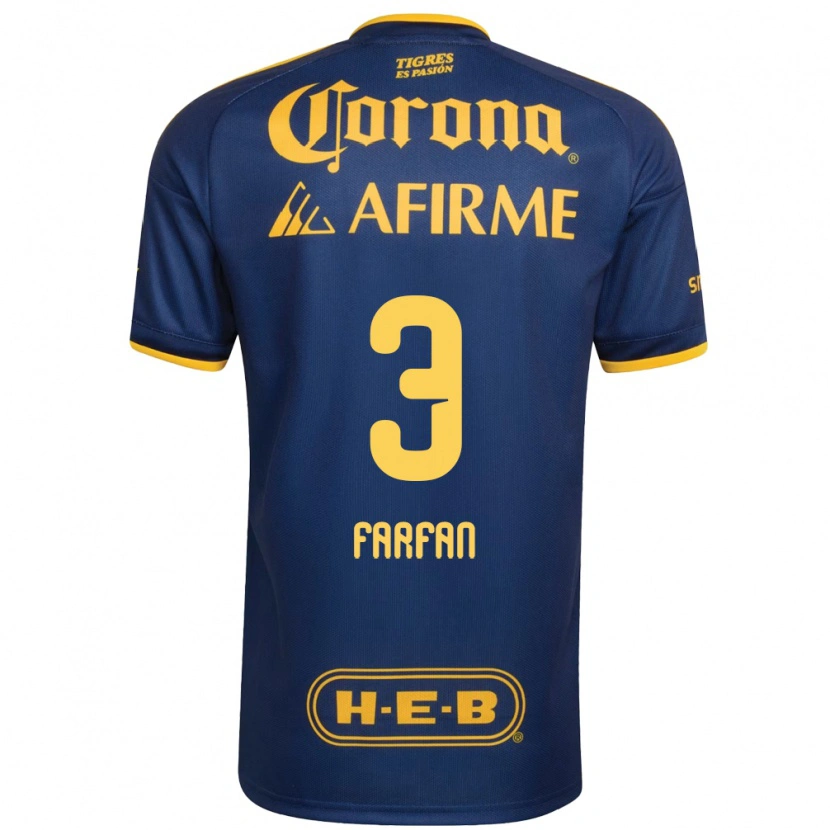 Danxen Criança Camisola Marco Farfán #3 Azul Real Amarelo Alternativa 2026/27 Camisa Brasil