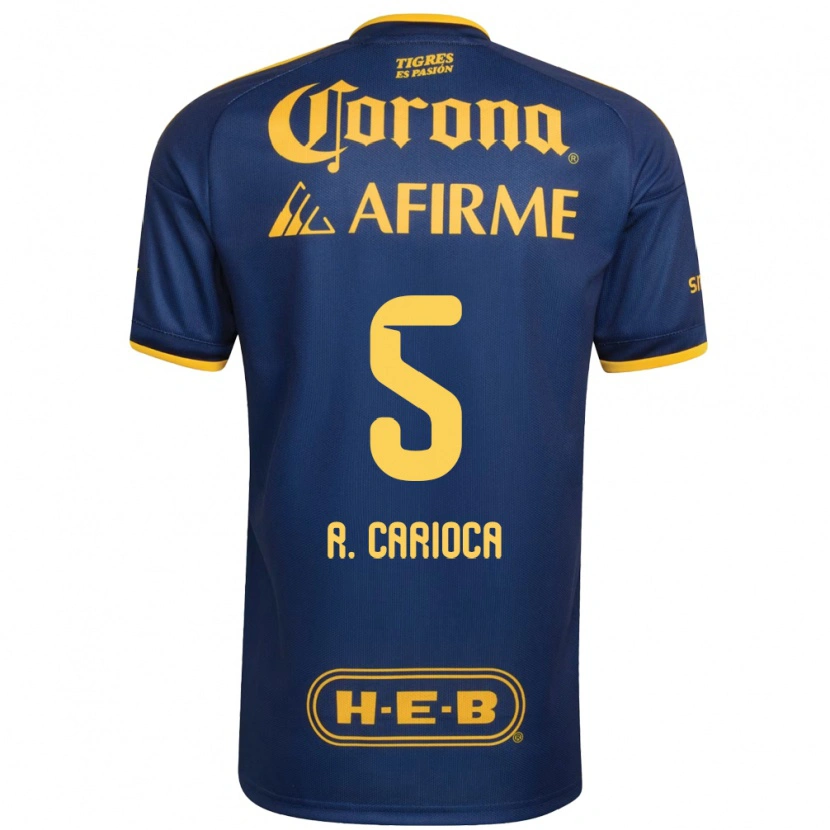 Danxen Criança Camisola Rafael Carioca #5 Azul Real Amarelo Alternativa 2026/27 Camisa Brasil