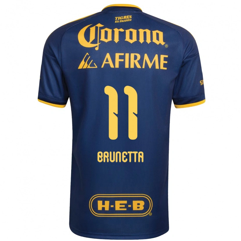 Danxen Criança Camisola Juan Brunetta #11 Azul Real Amarelo Alternativa 2026/27 Camisa Brasil