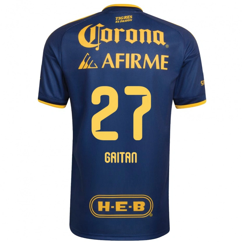 Danxen Criança Camisola Natalia Gaitan #27 Azul Real Amarelo Alternativa 2026/27 Camisa Brasil