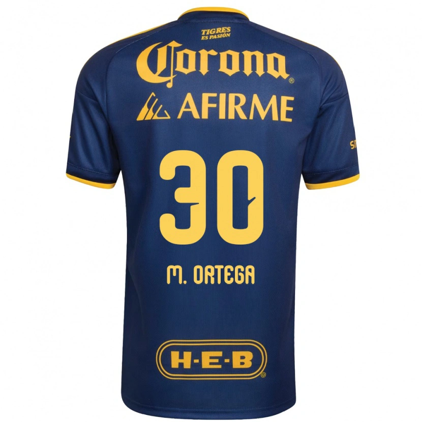 Danxen Criança Camisola Miguel Ortega #30 Azul Real Amarelo Alternativa 2026/27 Camisa Brasil
