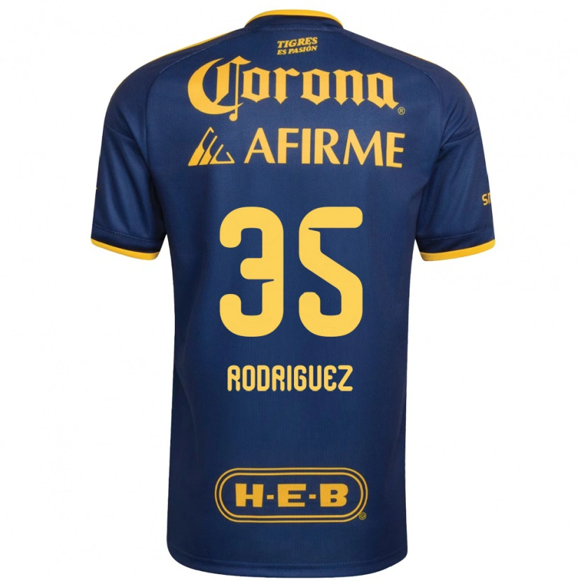 Danxen Criança Camisola Osvaldo Rodríguez #35 Azul Real Amarelo Alternativa 2026/27 Camisa Brasil