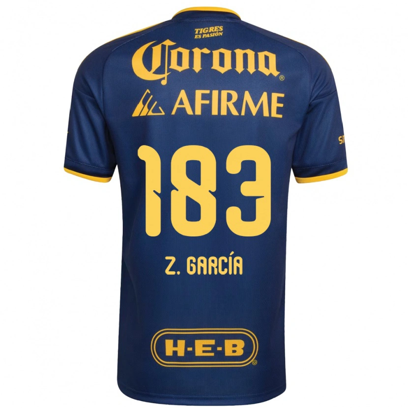 Danxen Criança Camisola Zahir García #183 Azul Real Amarelo Alternativa 2026/27 Camisa Brasil