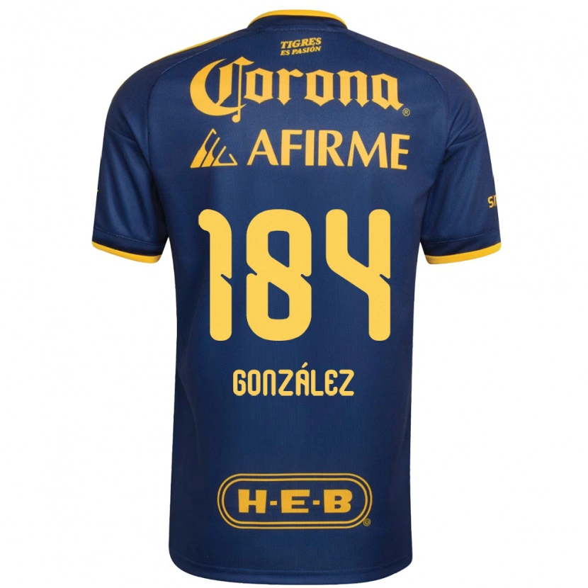 Danxen Criança Camisola Erick González #184 Azul Real Amarelo Alternativa 2026/27 Camisa Brasil
