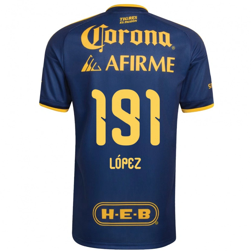 Danxen Criança Camisola Adrián López #191 Azul Real Amarelo Alternativa 2026/27 Camisa Brasil