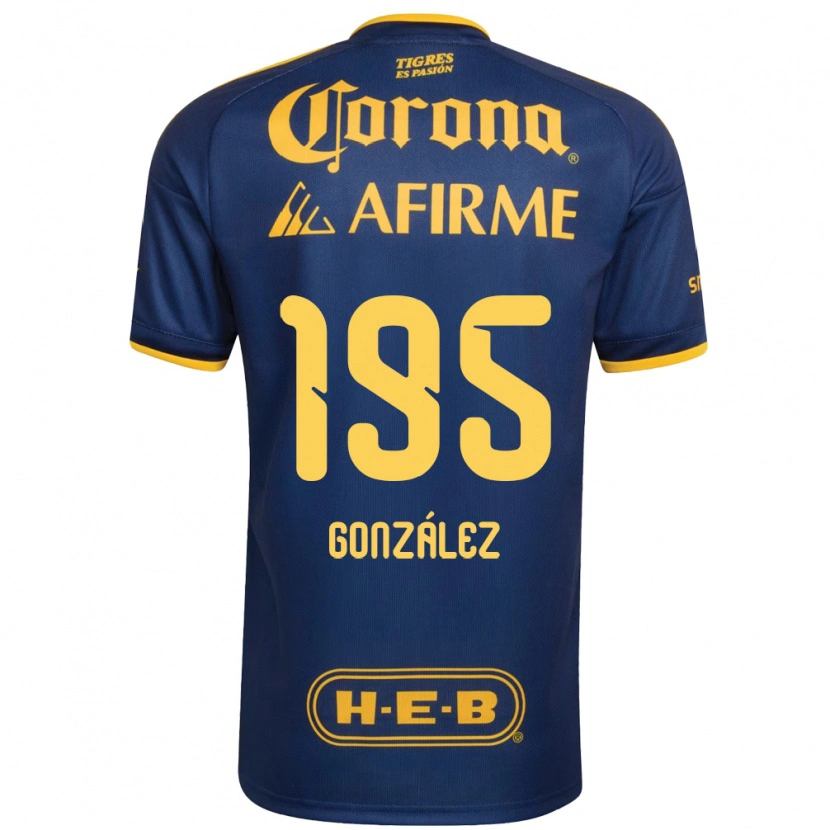 Danxen Criança Camisola Germán González #195 Azul Real Amarelo Alternativa 2026/27 Camisa Brasil