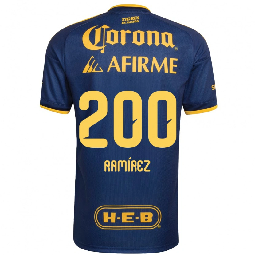 Danxen Criança Camisola Diego Ramírez #200 Azul Real Amarelo Alternativa 2026/27 Camisa Brasil
