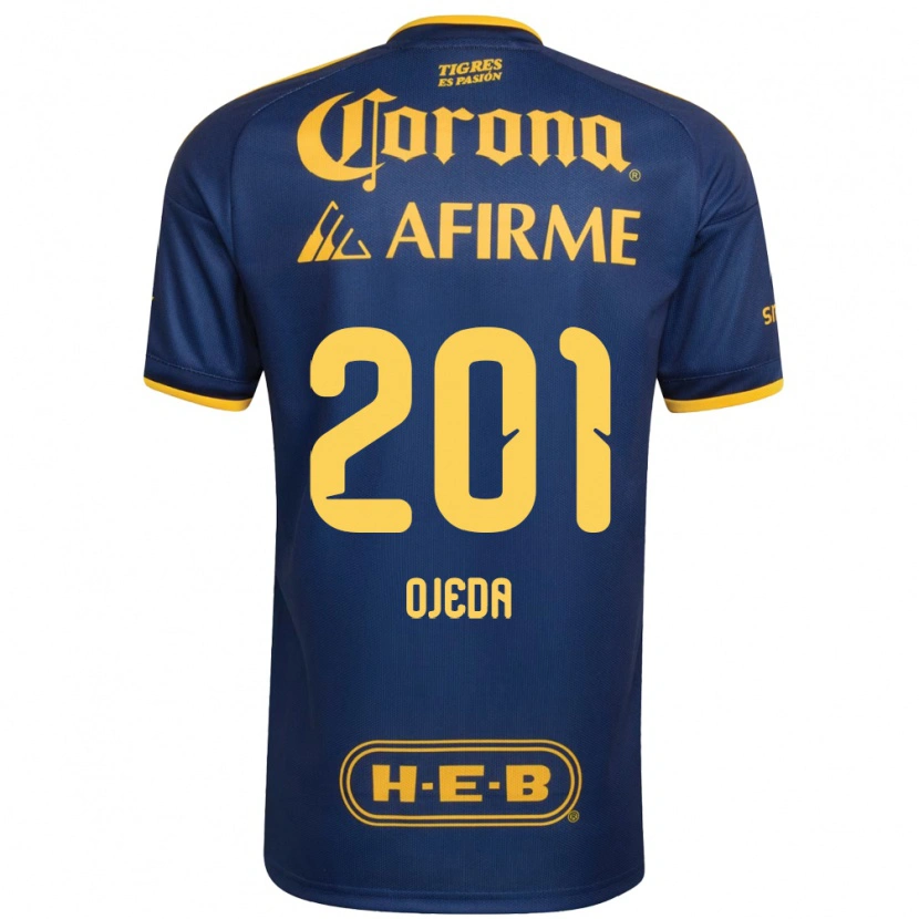 Danxen Criança Camisola Diego Ojeda #201 Azul Real Amarelo Alternativa 2026/27 Camisa Brasil